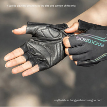 Stylish Rockbros Breathable Mountain Bike Mountain Bike Riding Gloves Half Finger Gloves
